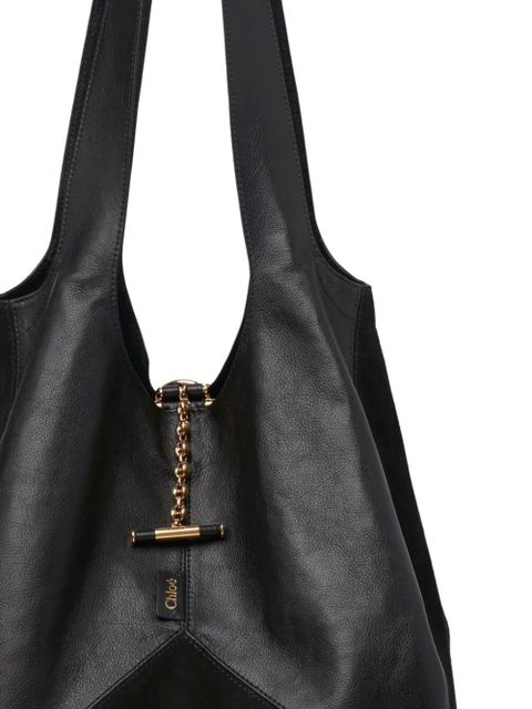 Chloé panelled chain shoulder bag - Black - zdjęcie produktu nr 2