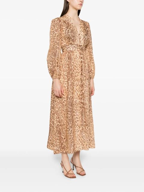 ZIMMERMANN leopard-print button-front dress - Neutrals - zdjęcie produktu nr 2