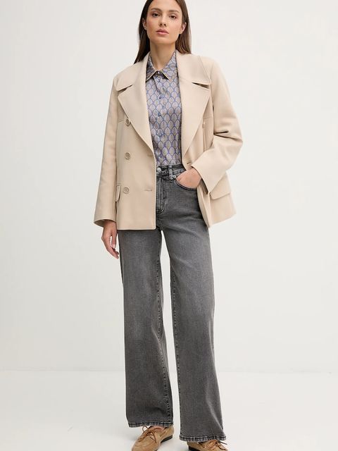 Joop! koszula damska kolor fioletowy regular z kołnierzykiem klasycznym 30047621 - zdjęcie produktu nr 2