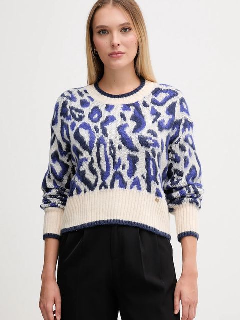 Gaudi sweter damski kolor niebieski 521BD53042 - zdjęcie produktu nr 1