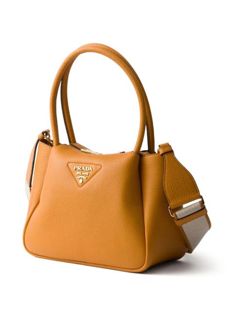 Prada small leather tote bag - Orange