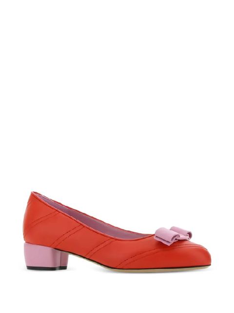 Ferragamo signature Vara bow detail pumps - Red