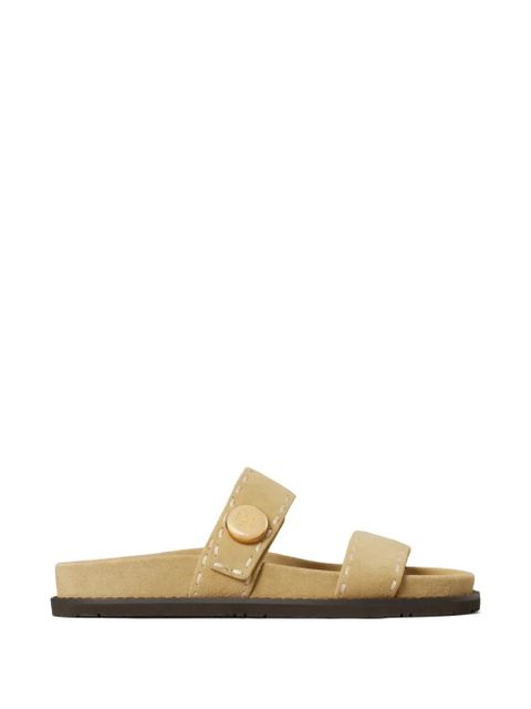 Tory Burch button strap slide sandal - Neutrals - zdjęcie produktu nr 1