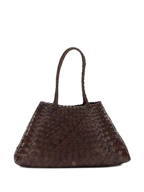 DRAGON DIFFUSION Santa Croce woven-leather tote bag - Brown