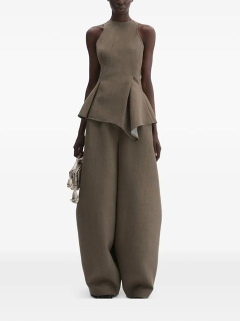 Magda Butrym peplum blouse - Brown - zdjęcie produktu nr 2