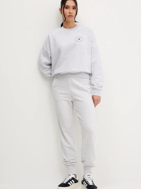 adidas spodnie dresowe Coquette damskie kolor szary melanżowe JM1914 - zdjęcie produktu nr 2