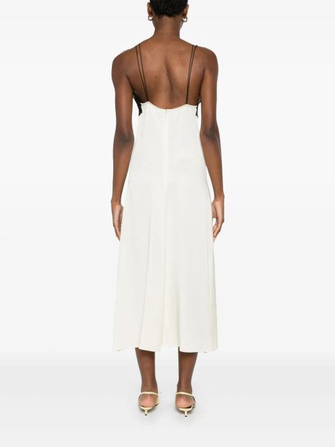 Jil Sander lace-trimmed midi dress - Neutrals - zdjęcie produktu nr 2