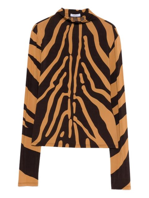 Ferragamo zebra print top - Brown - zdjęcie produktu nr 1