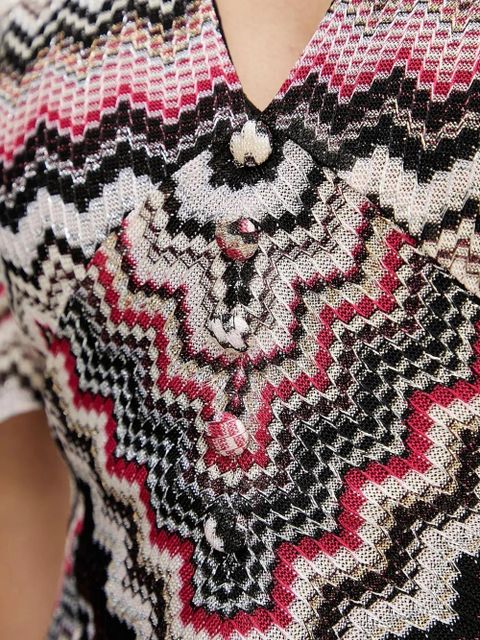 Missoni zigzag-knit fishtail dress - Black