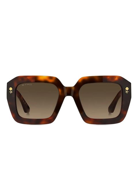ETRO geometric-frame sunglasses - Brown - zdjęcie produktu nr 1