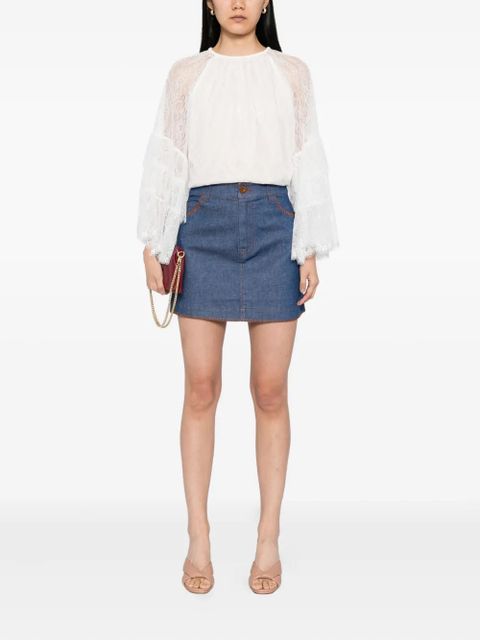 ZIMMERMANN Ascension denim miniskirt - Blue - zdjęcie produktu nr 2