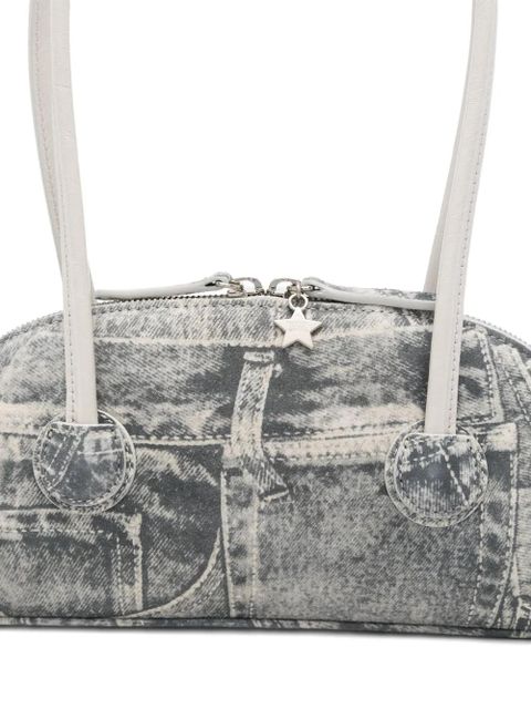 Marge Sherwood printed suede shoulder bag - Grey