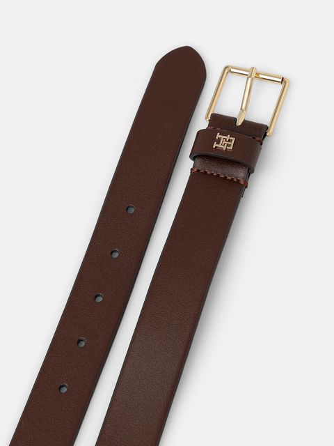 Tommy Hilfiger pasek skórzany damski kolor brązowy AW0AW18251 - zdjęcie produktu nr 2
