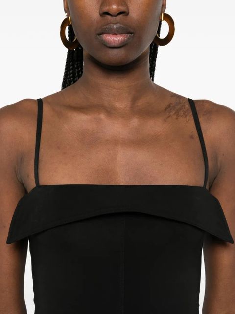 Nanushka Marinie square-neck top - Black