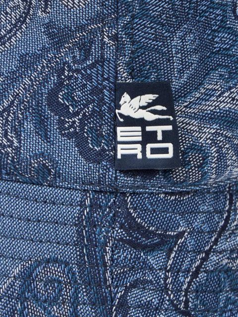 ETRO paisley-print denim bucket hat - Blue - zdjęcie produktu nr 2