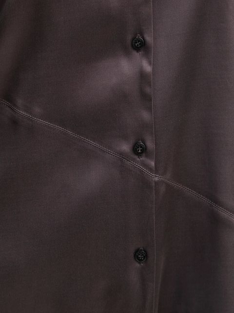 AERON koszula ABIGAIL damska kolor brązowy relaxed z kołnierzykiem klasycznym SH187558