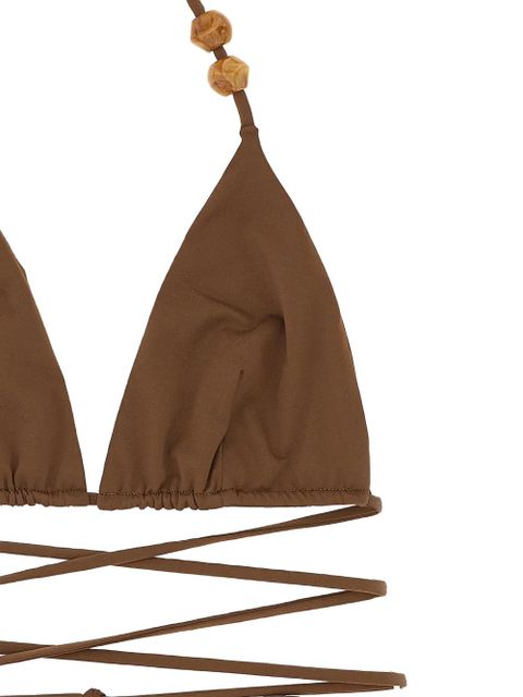 Magda Butrym bead-detail bikini top - Brown - zdjęcie produktu nr 2
