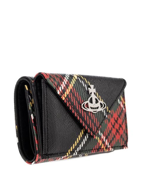 Vivienne Westwood orb-embellished plaid wallet - Black - zdjęcie produktu nr 2