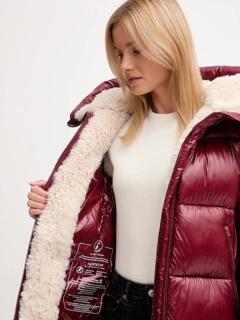 Save The Duck kurtka BELLA kolor bordowy zimowa D42414W.LOVE21