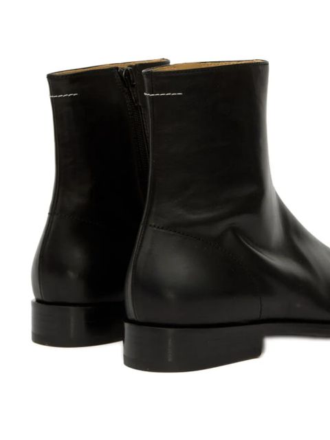 MM6 Maison Margiela leather ankle boots - Black