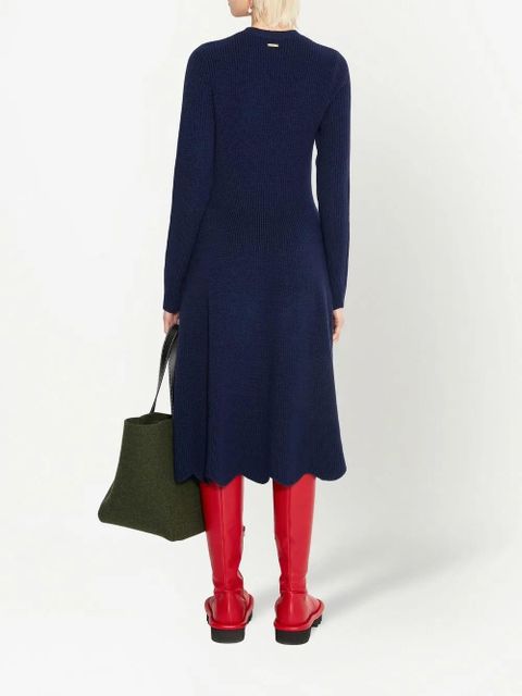 JW Anderson scalloped hem dress - Blue