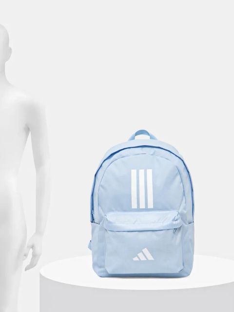 adidas plecak CLSC BARS 3S kolor niebieski duży z nadrukiem IS7045