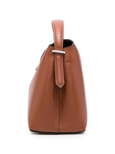 TOTEME tuck-lock fastening grained-leather tote bag - Brown
