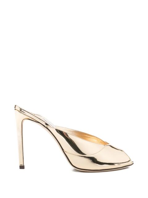 Jimmy Choo Brigitte peep-toe mules - Gold - zdjęcie produktu nr 1
