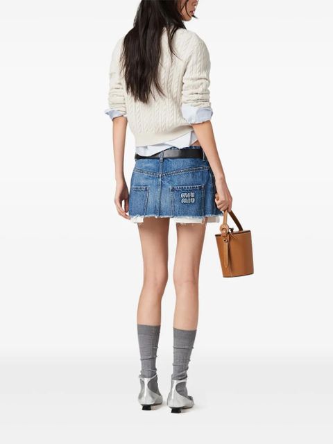 Miu Miu denim mini skirt - Blue