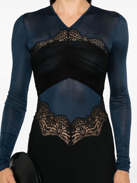 Christopher Esber lace-detailed maxi dress - Black