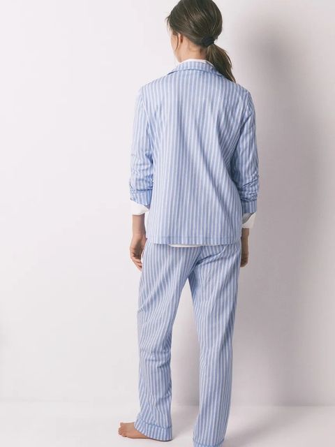 women'secret piżama bawełniana damska kolor niebieski bawełniana 4852094