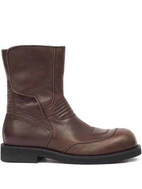 MM6 Maison Margiela leather boots - Brown - zdjęcie produktu nr 1