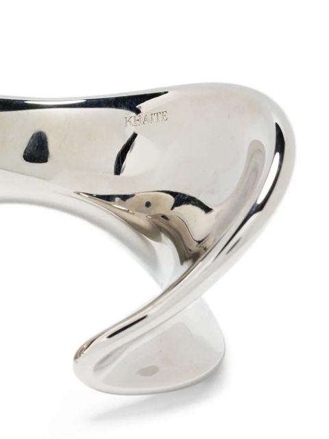 KHAITE curved brass bracelet - Silver