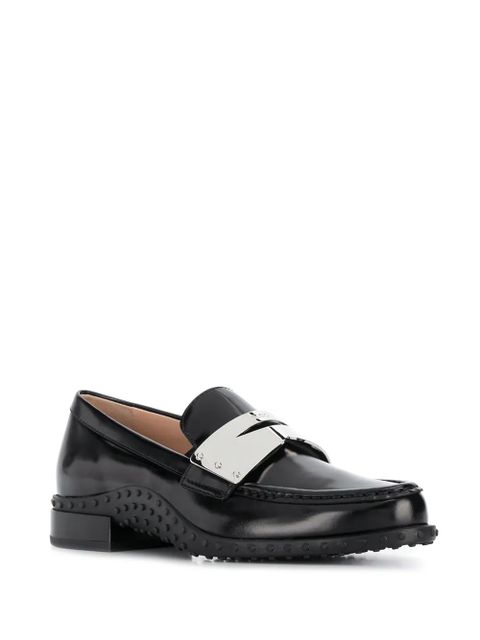 Tod's contrast penny bar loafers - Black - zdjęcie produktu nr 2