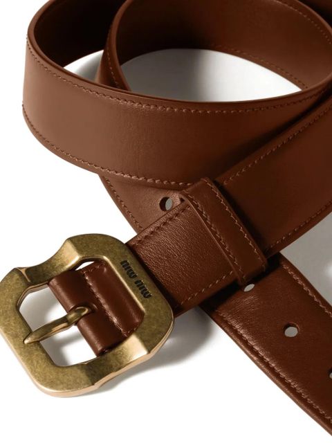 Miu Miu leather belt - Brown - zdjęcie produktu nr 2