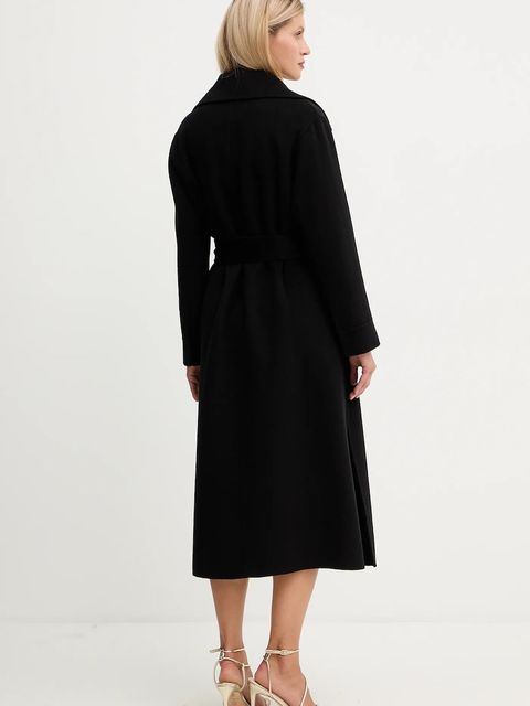 Simona Corsellini płaszcz wełniany kolor czarny A25CPCPV0101