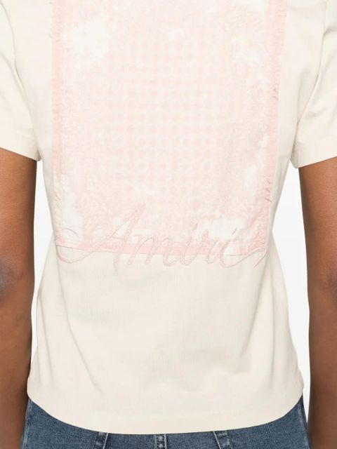 AMIRI embroidered-logo T-shirt - Neutrals