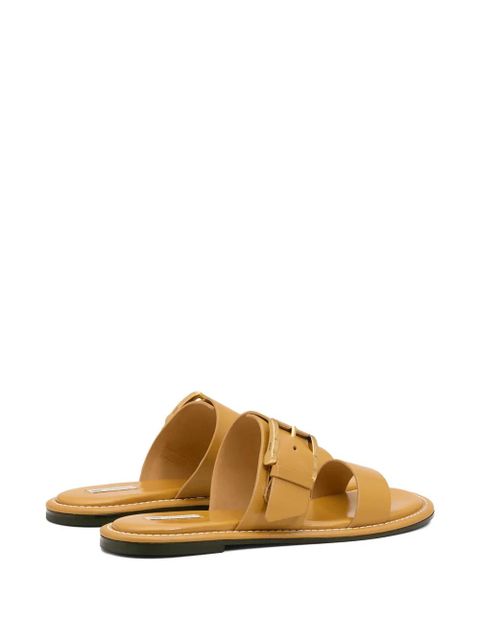 AMI Paris buckle-detail flat sandals - Brown