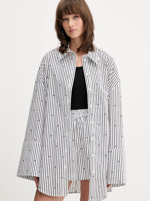 Rotate koszula bawełniana damska kolor biały relaxed z kołnierzykiem klasycznym 114398000 - zdjęcie produktu nr 1