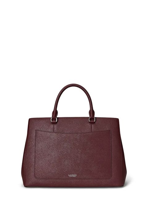 Lauren Ralph Lauren torebka skórzana kolor bordowy 431898556 - zdjęcie produktu nr 2