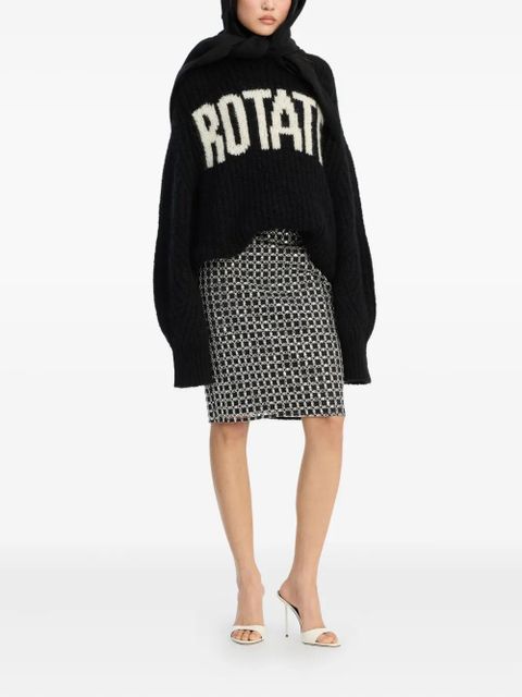 ROTATE BIRGER CHRISTENSEN logo-detail sweater - Black - zdjęcie produktu nr 2
