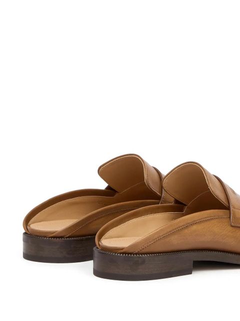 Maison Margiela Tabi City leather mules - Neutrals