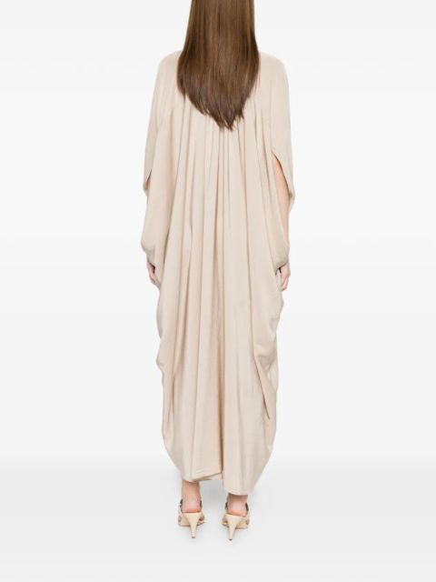 Eleh button V-neck dress - Neutrals