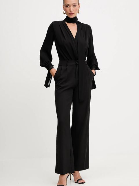 Elisabetta Franchi body damska kolor czarny gładka CB00651E3