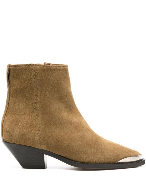 ISABEL MARANT Adnae suede ankle boots - Neutrals - zdjęcie produktu nr 1