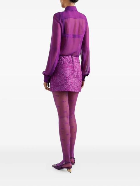 Dolce & Gabbana DNA jacquard mini skirt - Purple