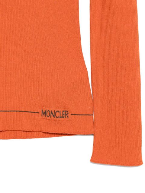 Moncler ribbed turtleneck sweater - Orange