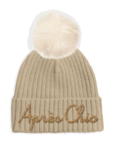 MC2 Saint Barth pompom-detail beanie hat - Neutrals