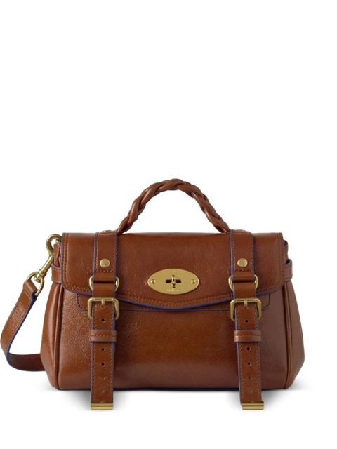Mulberry mini Alexa braided-handle buckled tote bag - Brown - zdjęcie produktu nr 1