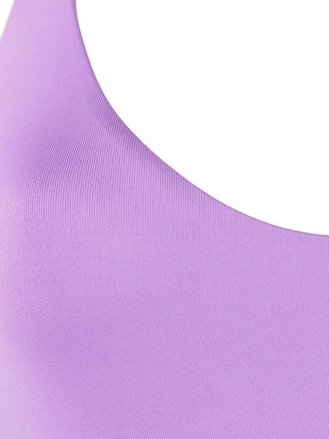 The Attico halterneck open-back swimsuit - Purple